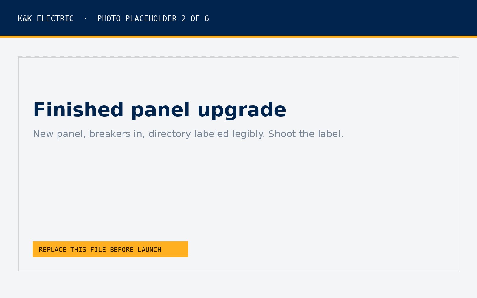 Panel and service upgrades