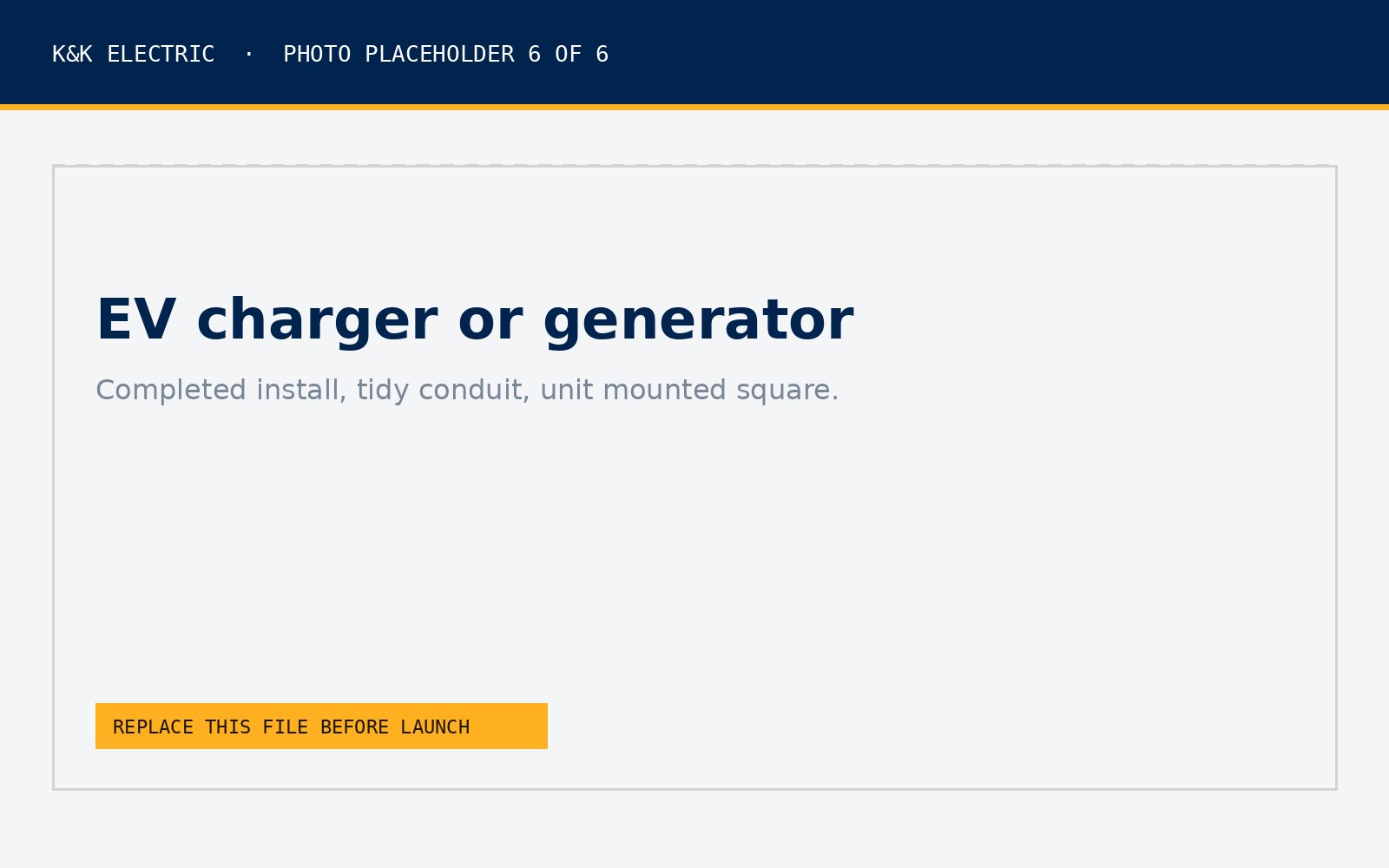 EV charging and generators